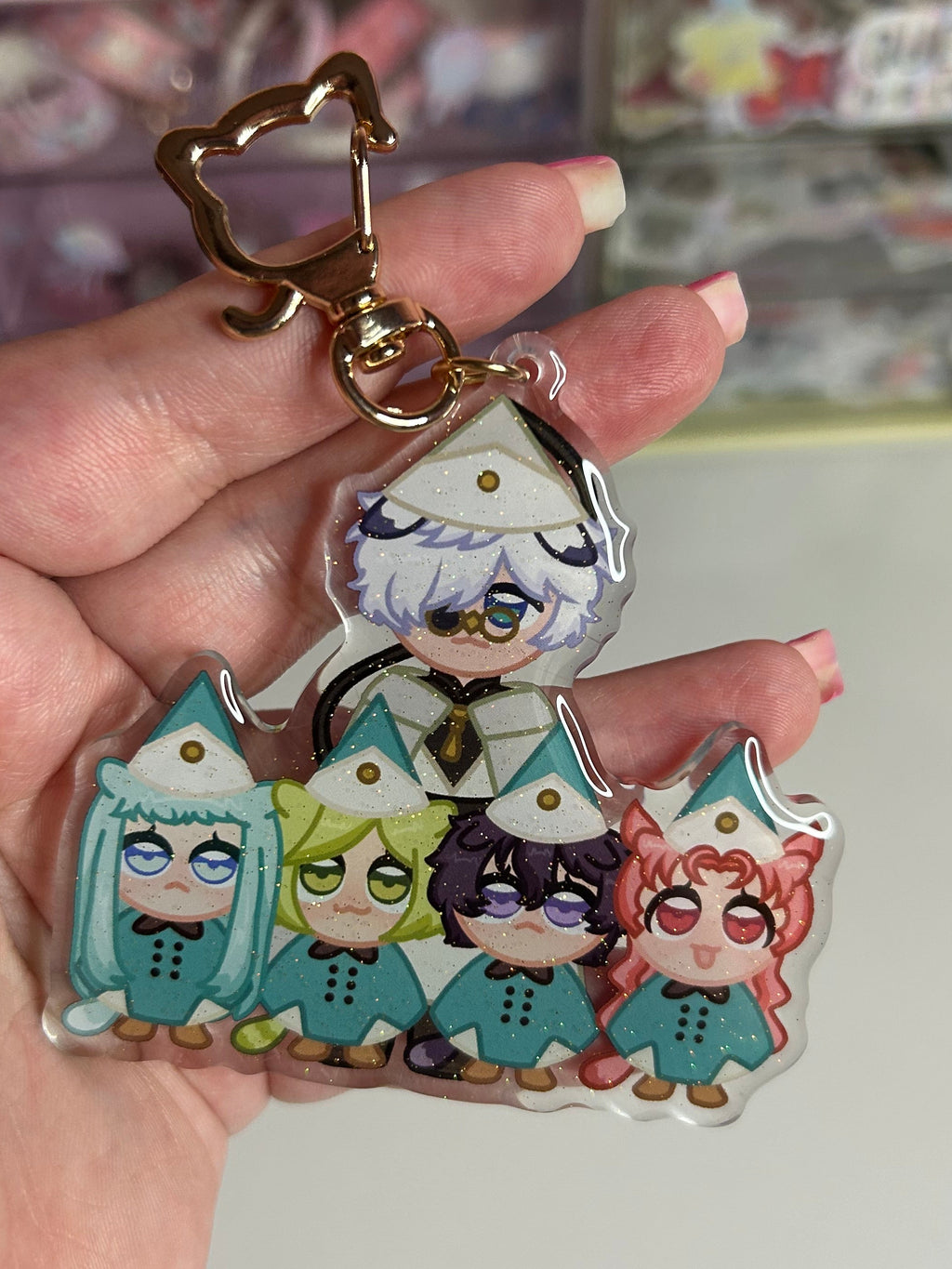Qifling Kitties Epoxy Keychain