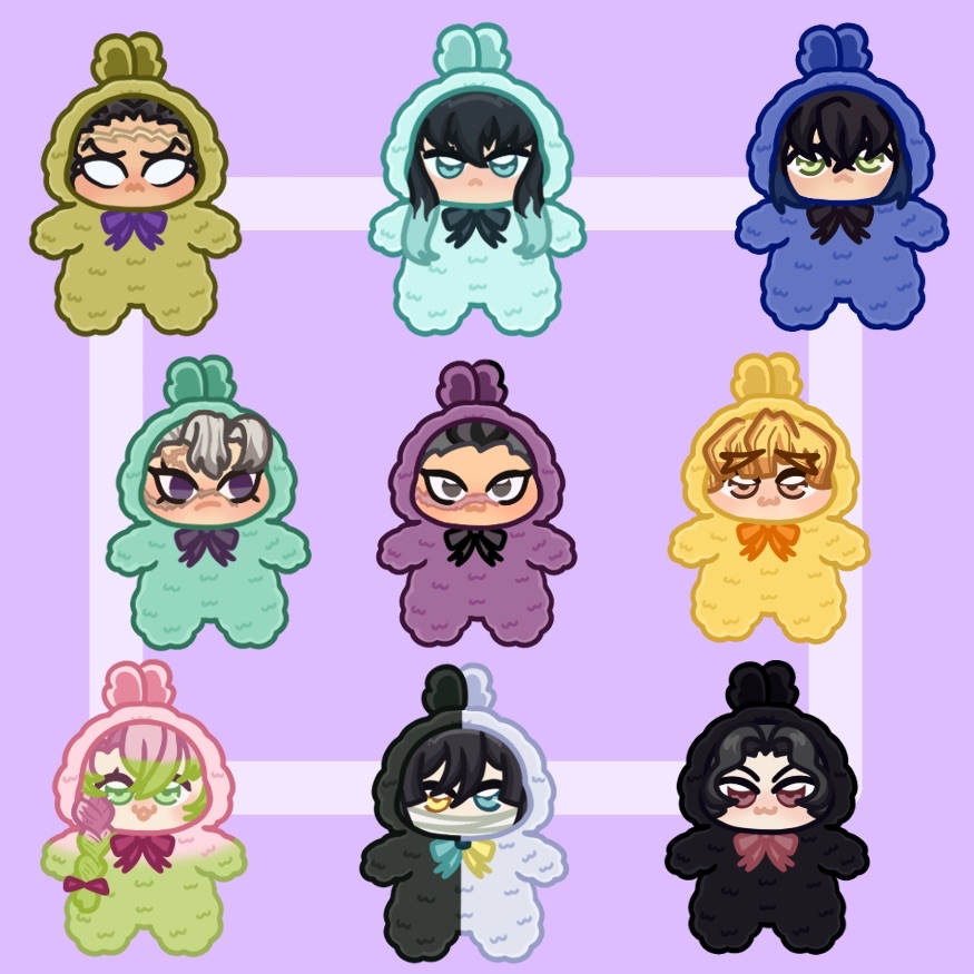 Demon Fighter Acrylic Keychains