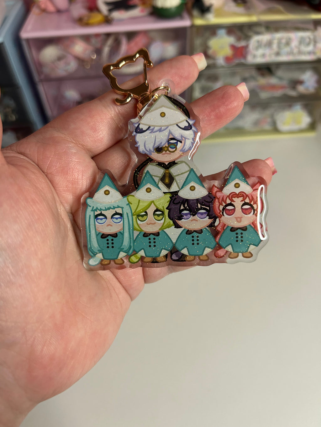 Qifling Kitties Epoxy Keychain