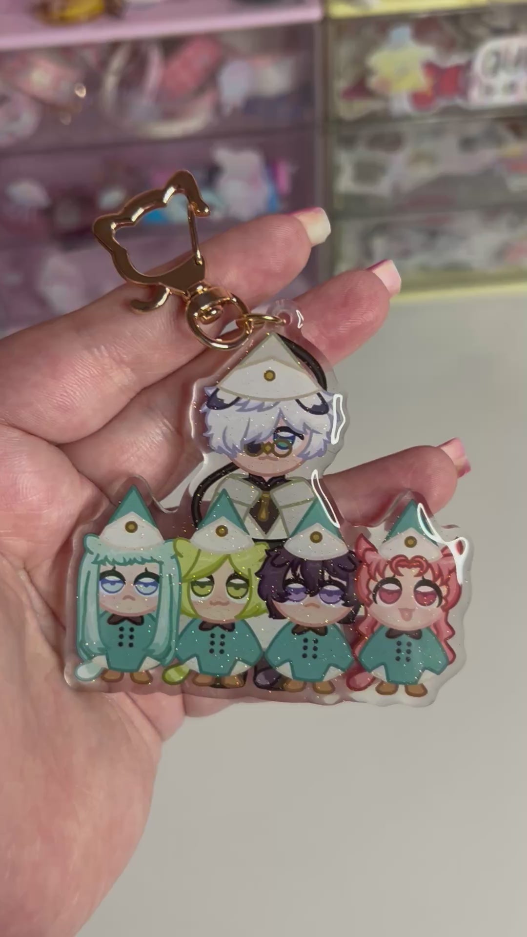 Qifling Kitties Epoxy Keychain